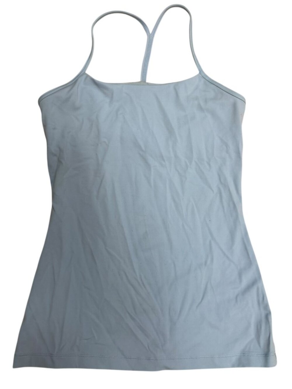 Be Present Yoga Tank Top Light Blue Built-In Shelf Bra Size M (Est) EUC